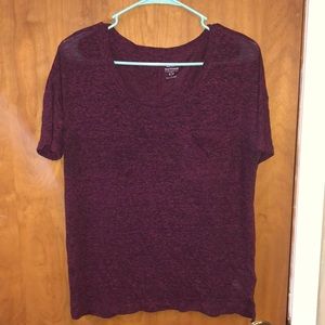 Small Maroon Old Navy Boyfriend Tee